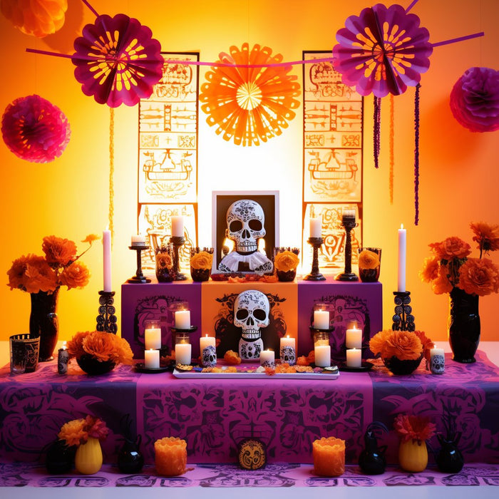 Day Of The Dead Themed Photo Backdrop - Mexicada