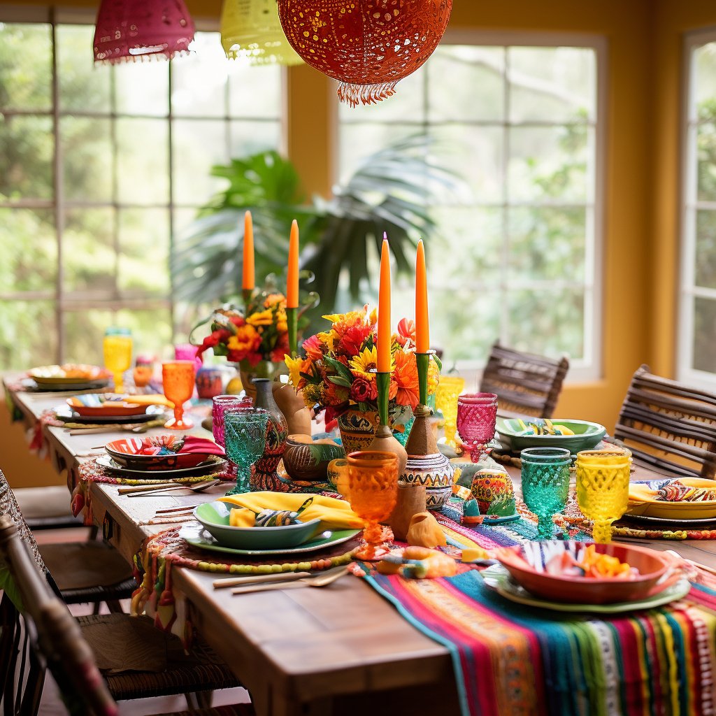 Decoración inspirada en las culturas indígenas para fiestas con temática mexicana. - Mexicada