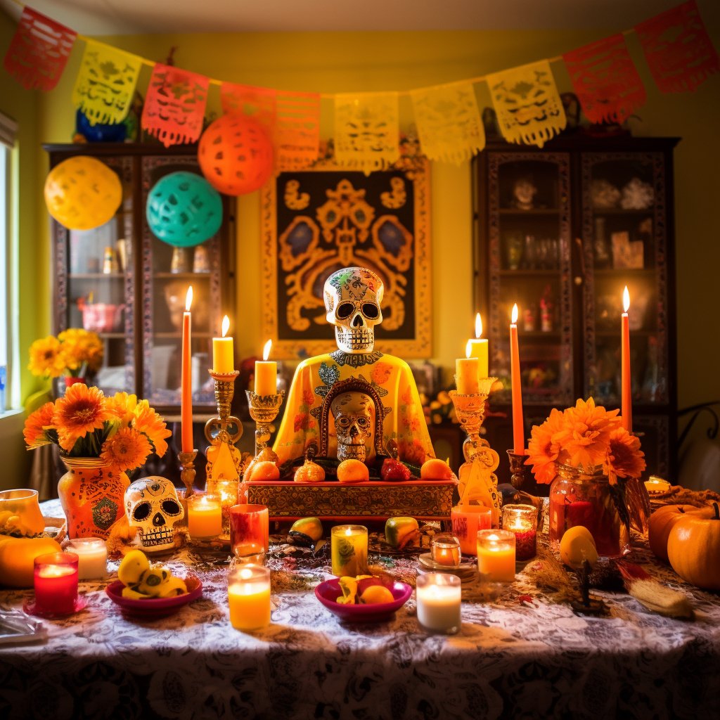 Decoraciones de la ofrenda del Día de los Muertos - Mexicada