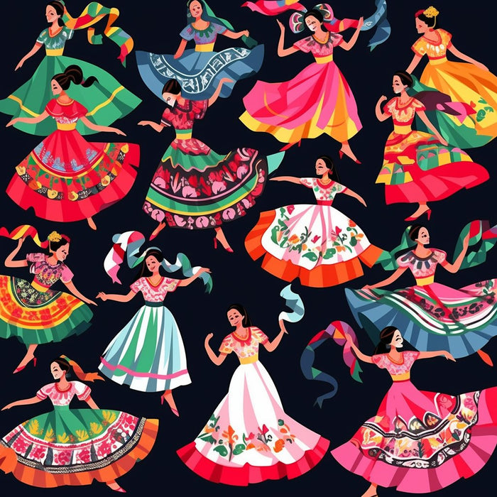 Faldas de danza mexicana tradicional - Mexicada