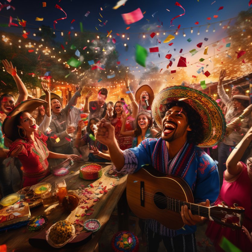 Fondo de Fiesta Mexicana para Fotografía de Eventos - Mexicada