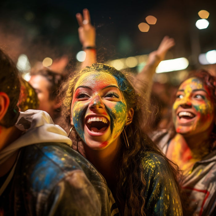 Green, White, And Red Face Paint For Festivities - Mexicada