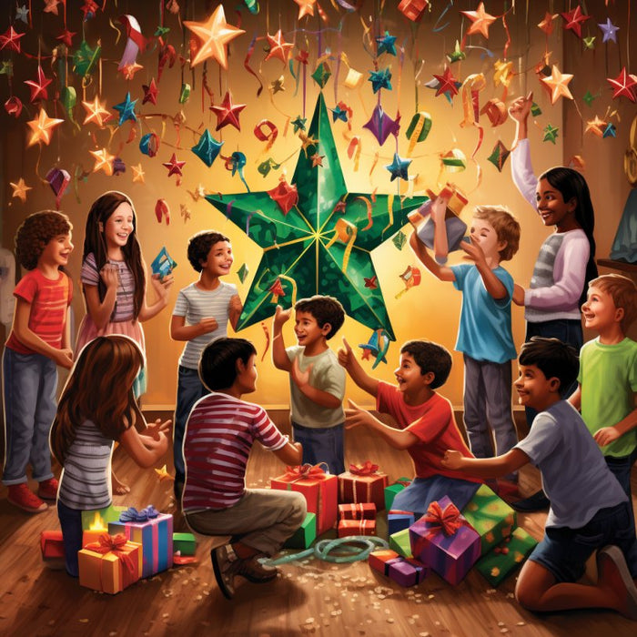 Handcrafted Star-Shaped Piñatas For Christmas - Mexicada