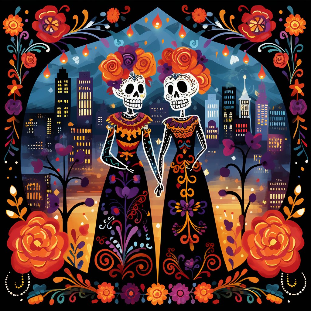 Impresiones de arte del Día de los Muertos - Mexicada