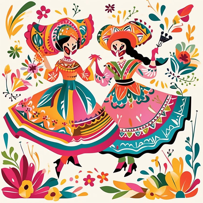 Invitaciones con temática de baile mexicano. - Mexicada