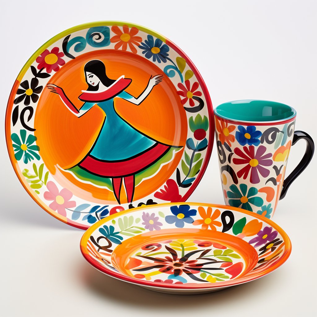 Mexican Dance-Themed Napkins And Plates - Mexicada