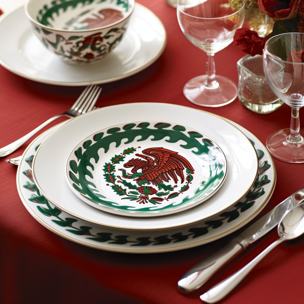Mexican Flag Themed Tableware - Mexicada