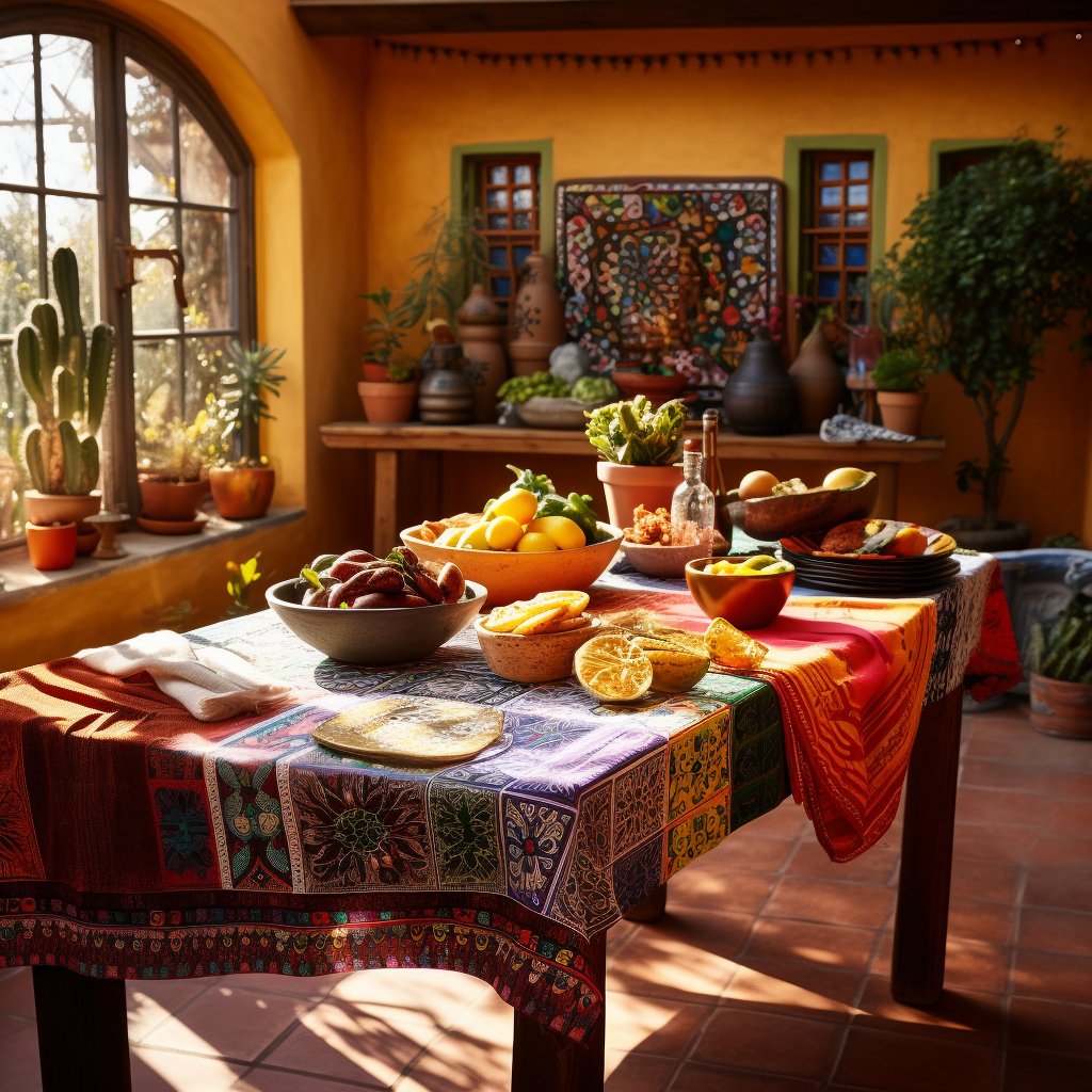 Mexican-Themed Tablecloths For Large Tables - Mexicada