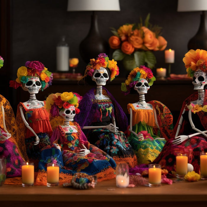 Muñecas Catrina Para Decoración del Día de los Muertos - Mexicada