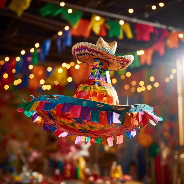 Piñata Shaped Like A Mexican Sombrero - Mexicada