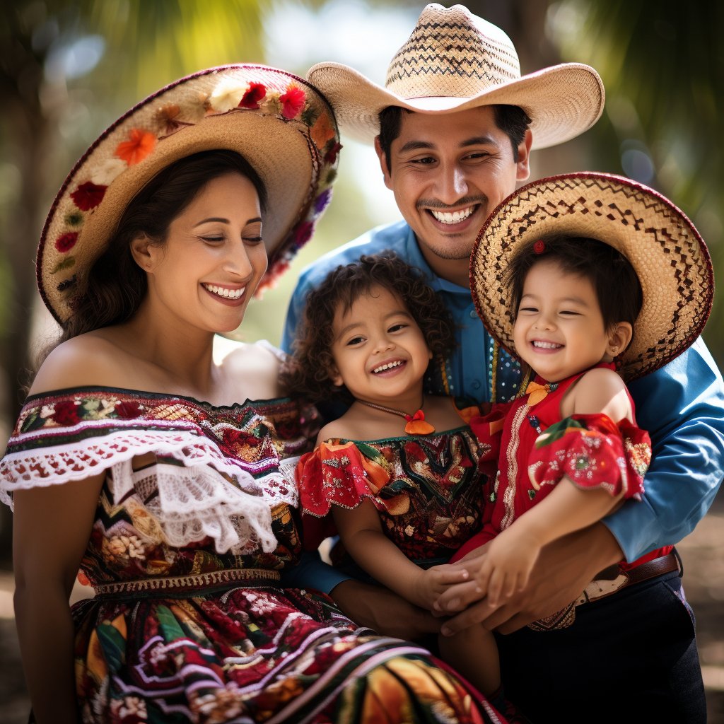 Set Of Matching Mexican Outfits For Family Photos - Mexicada