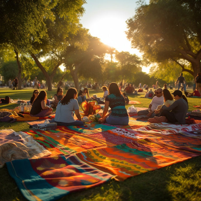 Traditional Mexican Blankets For Family Picnics - Mexicada