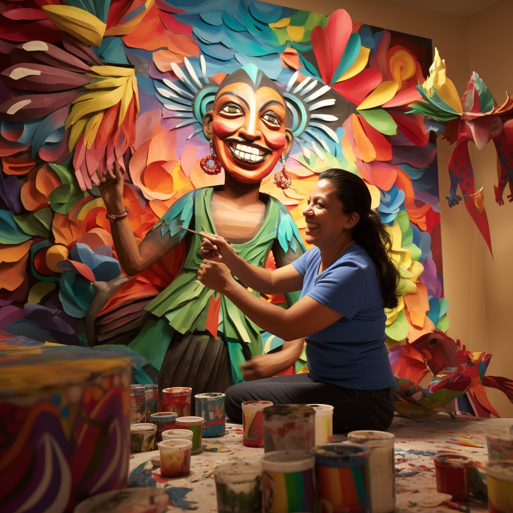Una piñata inspirada en el arte mural mexicano. - Mexicada
