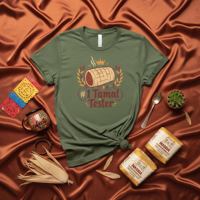 #1 Tamal Tester Shirt, Funny Foodie T-Shirt, Latin American Dish Graphic Tee, Tamales Gift, Unisex Mexicada