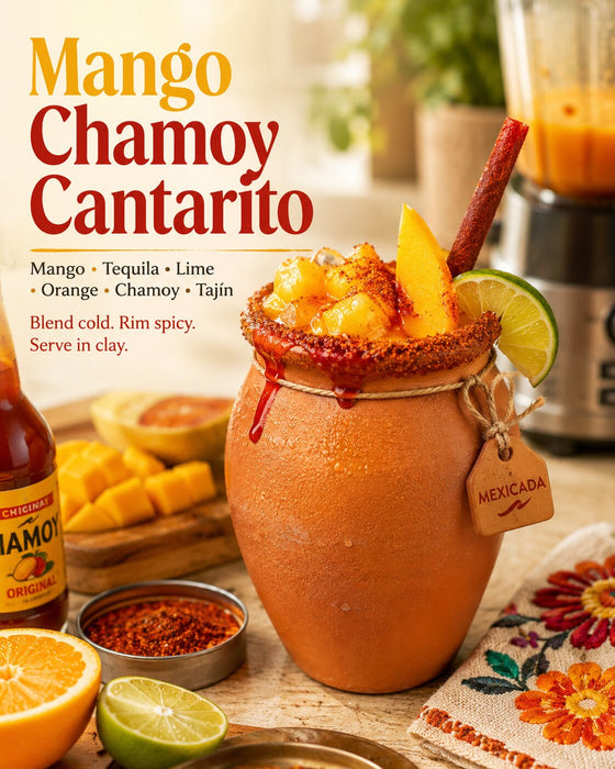 Authentic Mexican Handcrafted Natural Clay Cups (Cantaritos Jarros) | Lead-Free, Unglazed, 16 Oz