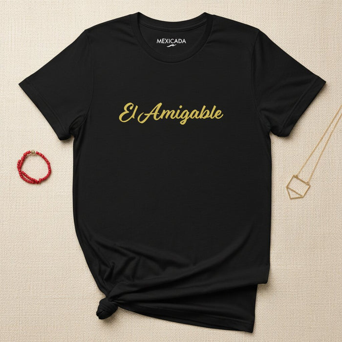 La T-shirt amichevole per uomo e donna | Quello Amichevole, Lealtà, Umorismo, Cuore, Unità | E5