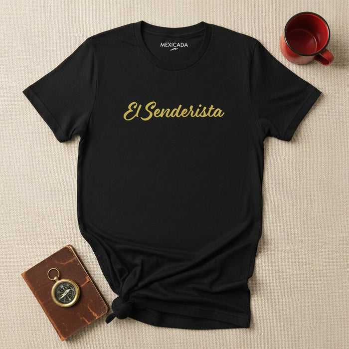 El Senderista T-Shirt für Damen und Herren | Der Wanderer, Berggeist, Naturliebhaber, Freiheitswanderer | E5