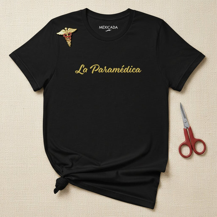 Maglietta da uomo e donna La Paramédica | Paramedico, Eroe, Primo Soccorritore, Salva Vita, Coraggio | L5