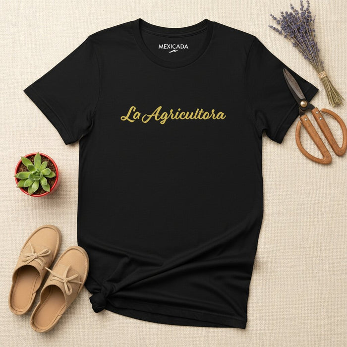 La Maglietta da Uomo e Donna L'Agricoltrice | La Coltivatrice, Raccolto, Terra, Forza, Natura, Radici | L5