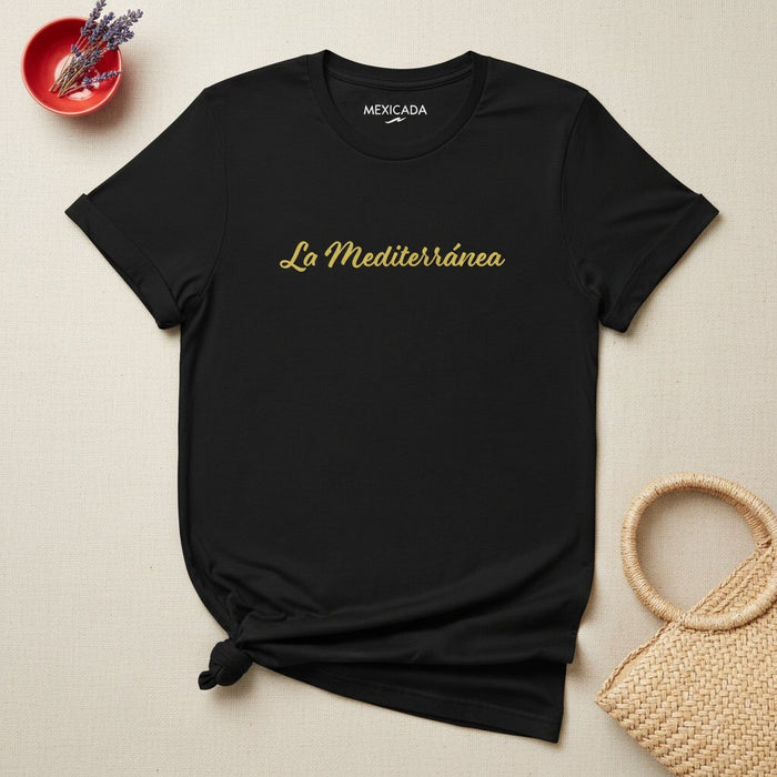 La Mediterránea T-Shirt Uomo e Donna | Mediterraneo, Spirito Marino, Vibrazioni Costiere, Brezza Oceanica | L5