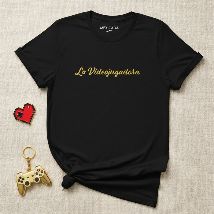 La T-Shirt da Uomo e Donna La Videojugadora | La Ragazza Gamer, Esports, Console, Campione di Gaming, Potenza | L5