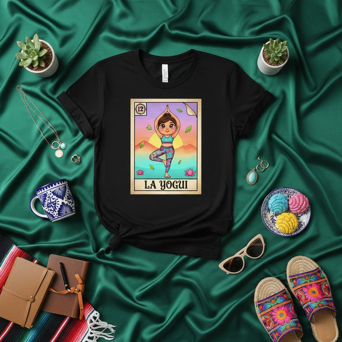 LA YOGUI Camiseta Carta Lotería Mexicana, Camiseta Postura Yoga, Gráfico Namaste, Top Entrenamiento Bohemio, Regalo Meditación, Ropa Fitness Única, Diseño Número 12, Ropa Espiritual Linda