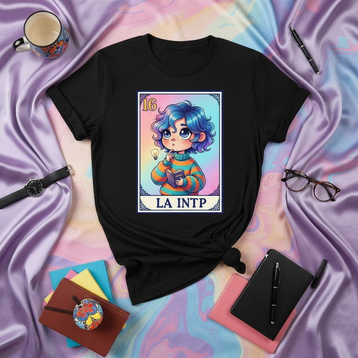 LA INTP The Analyst Lotería Card T-Shirt, Cute Kawaii Art, MBTI Personality Type Shirt, Intellectual Gift Idea, Pastel Rainbow Aesthetic Unisex Tee