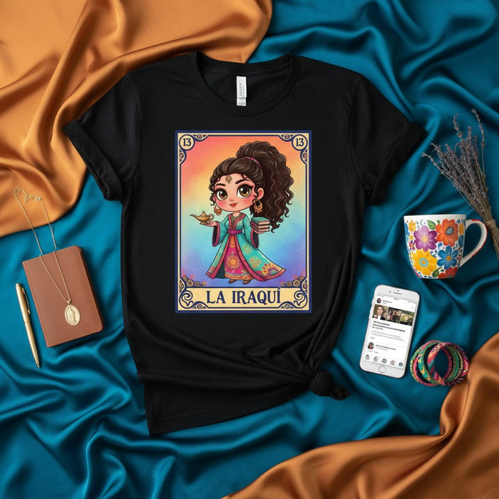 Mujer Iraquí Carta de Lotería Camiseta Unisex Diseño Cultura Árabe Regalo