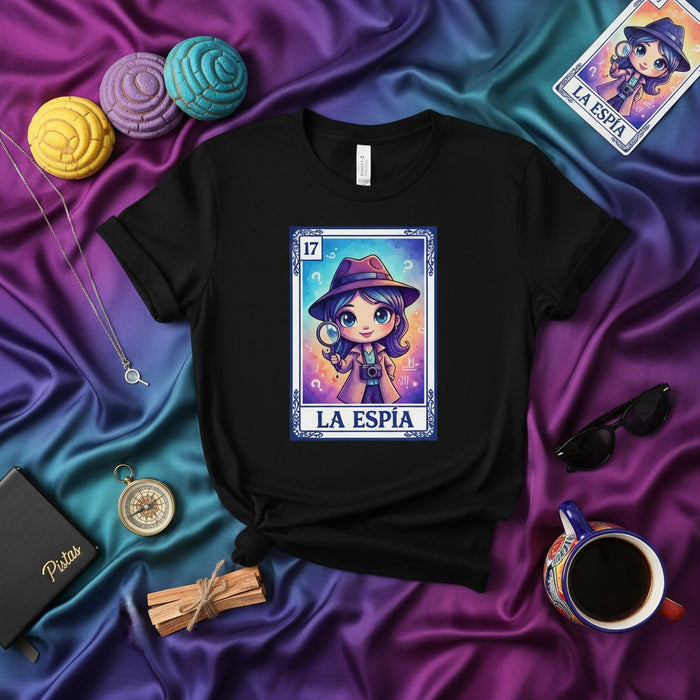 La Espía Detective Chica Espía Lotería Camiseta Para Mujer Hombre Unisex Lindo Chibi Agente Misterio Gráfica Idea Regalo Para Fanáticos Del Misterio