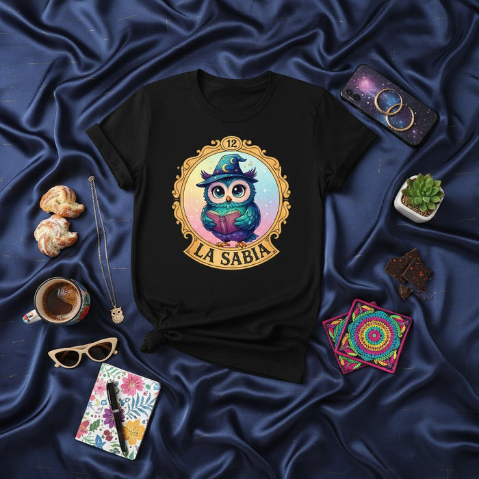La Sabia Lechuza Bruja Camiseta Diseño de Bruja Bonito Sabiduría Mística Regalo Unisex para Él o Ella