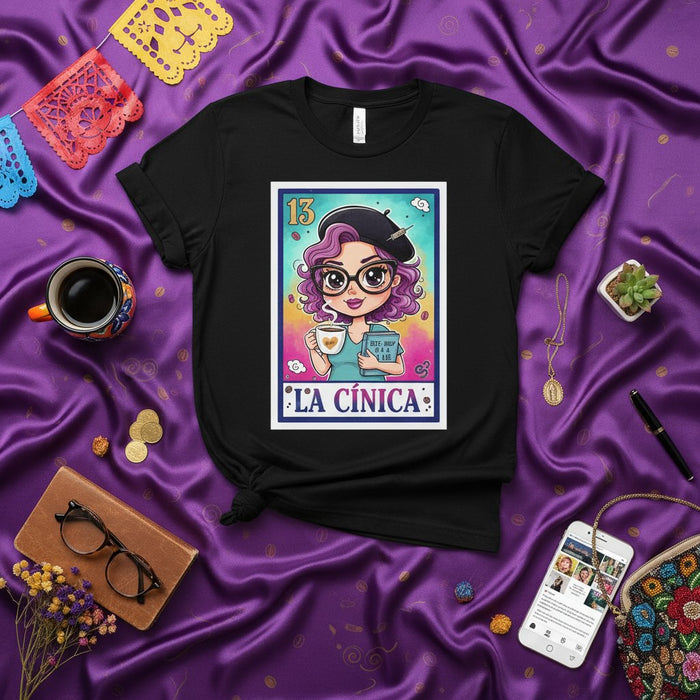 El Cinismo Es Mi Superpoder, Camiseta De Lotería Cínica, Mujer Sarcástica Con Cabello Morado Y Boina, Camiseta Divertida Estilo Bingo Mexicano, Lindo Regalo Para Cínicos