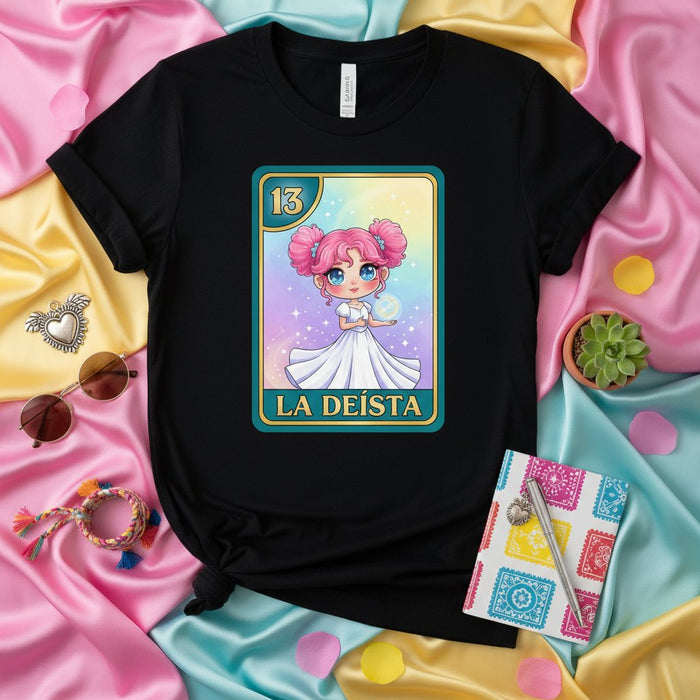Camiseta Gráfica Arcoíris Pastel de Chica Anime Deísta Kawaii Lotería Tarjeta 13 Unisex Regalo Juego Bingo Mexicano