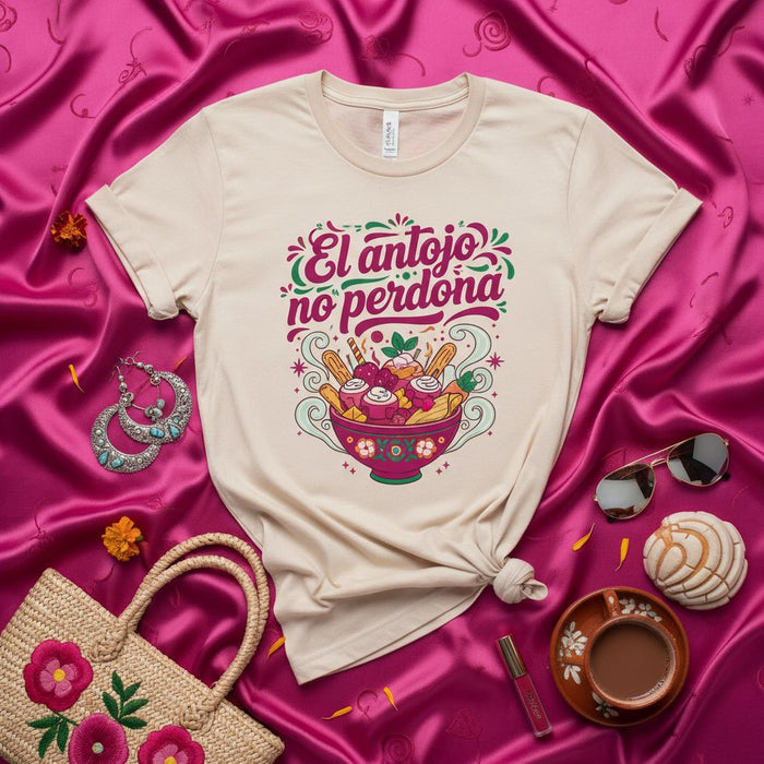 El antojo no perdona | Mexican Snack T-Shirt, Banana Split Chamoy Candy Tee, Funny Latinx Foodie Gift, Spanish Saying Shirt