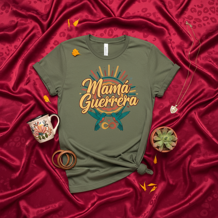 Camiseta Mamá GuerreCamiseta Mamá Guerrera Símbolo Infinito Colibrí Regalo para Ella Camisa Latina Gráficara Símbolo Infinito Colibrí Regalo para Ella Diseño Gráfico