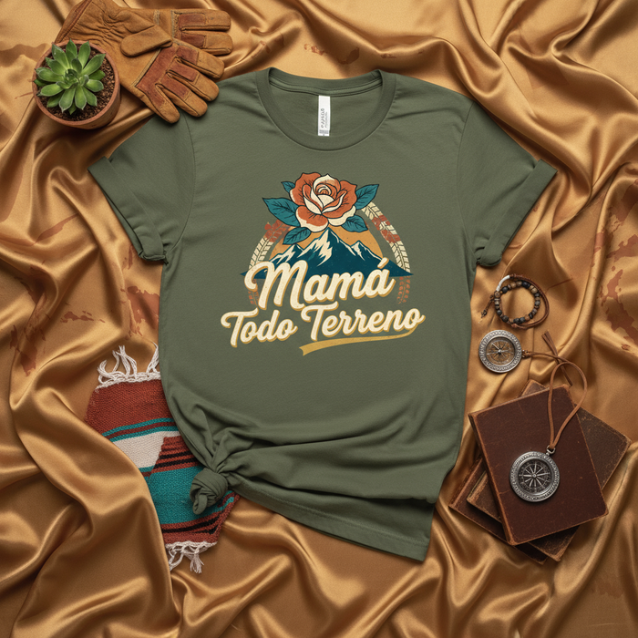 Mama Todo Terreno T-Shirt, All-Terrain Mama Tee, Outdoor Adventure Shirt, Hiking Camping Nature Lover Gift, Spanish Phrase Graphic T-shirt for Moms