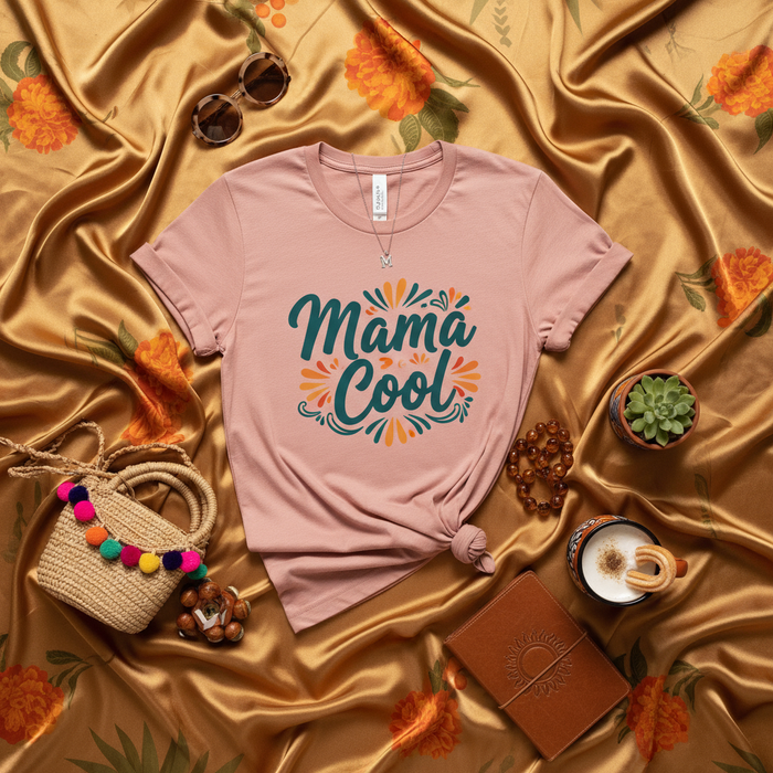 T-Shirt Mama Cool Maglietta Divertente Mamma Regalo Festa della Mamma Maglia Simpatica Retro Groovy Stile Boho Unisex Manica Corta per Mamme e Mamas Fantastici