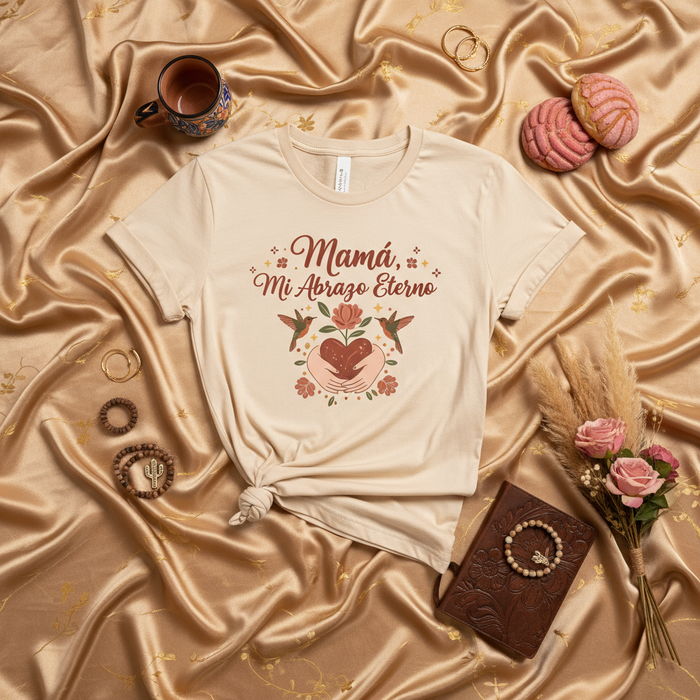 Camiseta Mi Abrazo EtCamiseta Mi Abrazo Eterno para Mamá, Regalo de Día de la Madre, Colibríes y Corazónerno para Mamá, Regalo Día de la Madre con Colibríes y Corazón