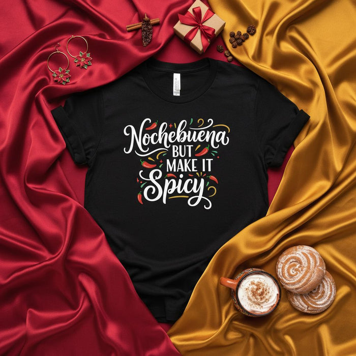 Maglietta Nochebuena Piccante - Maglietta Divertente da Festa di Natale con Peperoncini - Abbigliamento Unisex per Amanti del Cibo Piccante