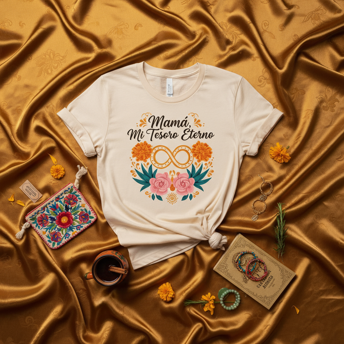 Maglietta unisex Mamma Mio Tesoro Eterno Regalo Festa della Mamma Floreale Infinito Maternità Spagnolo