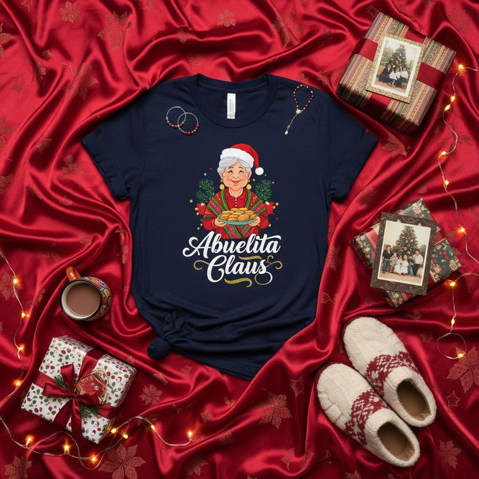 Camiseta de Navidad Abuelita Claus, Camisa graciosa de Abuela Santa, Linda camiseta navideña para Abuela, Regalo familiar de Navidad festivo, Presente lindo para Abuela Latina, Camiseta gráfica de panadera de galletas