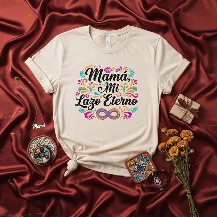 Mamá Mi Lazo Eterno Shirt, Mother's Day Gift, Spanish Mom T-Shirt, Mother Infinity Symbol Tee, Floral Design, Dia de las Madres, Unisex Apparel for Mom, Family Love Theme