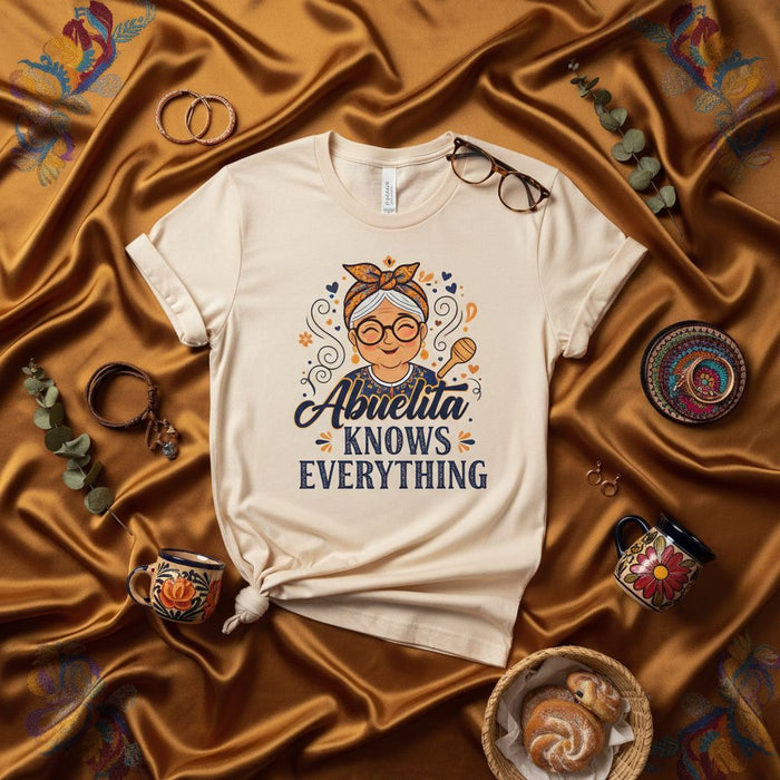 La Abuelita Sabe Todo Camiseta, Regalo Chistoso para Abuela Española, Idea de Regalo para Abuela, Camisa Familiar Hispana, Regalo Día de las Madres, Ropa de Abuelos