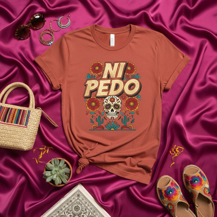 Ni P*do Calavera Sugar Skull Shirt, Day of the Dead Shirt, Dia de Muertos Gift, Funny Mexican Slang T-Shirt, Floral Sugar Skull Tee, Unisex Fiesta Shirt
