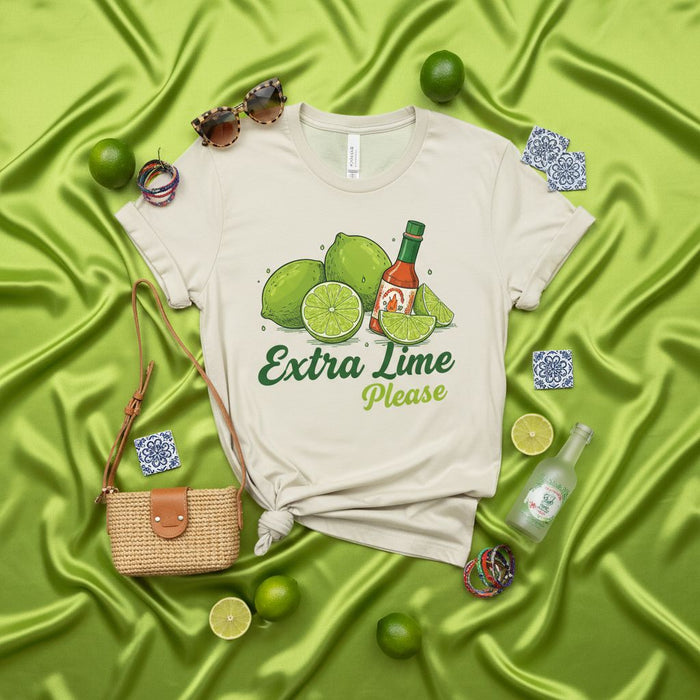 Camiseta gráfica Extra Lime Please de salsa picante mexicana y bebida de lima