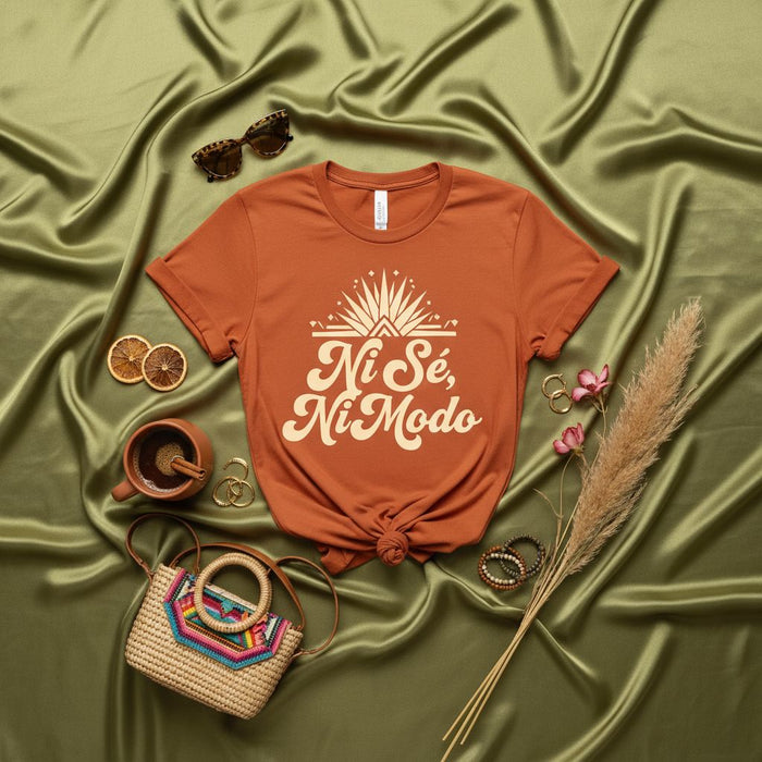 Ni Sé Ni Modo T-Shirt, Spanish Saying Shirt, Cute Graphic Tee, Funny Latinx Gift, "I Don't Know Oh Well" Casual Unisex Top for Women and Men