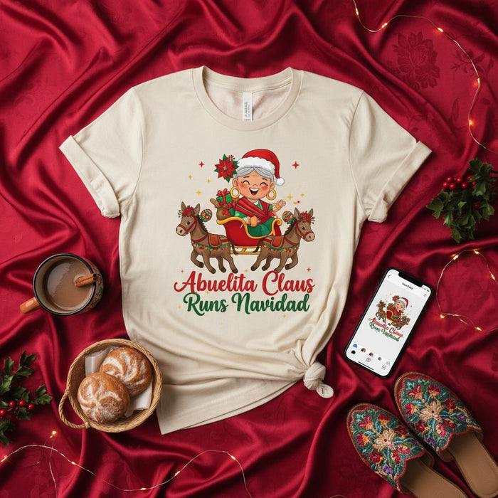 Camiseta de Navidad Abuelita Claus, Graciosa Abuela Latina, Sudadera Navideña Abuela, Ropa de Regalo para Abuela Mexicana