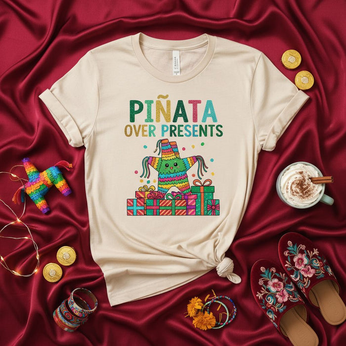 Piñata Over Presents T-Shirt Funny Cinco de Mayo Fiesta Shirt Kids Birthday Party Tee Mexican Celebration Gift Unisex