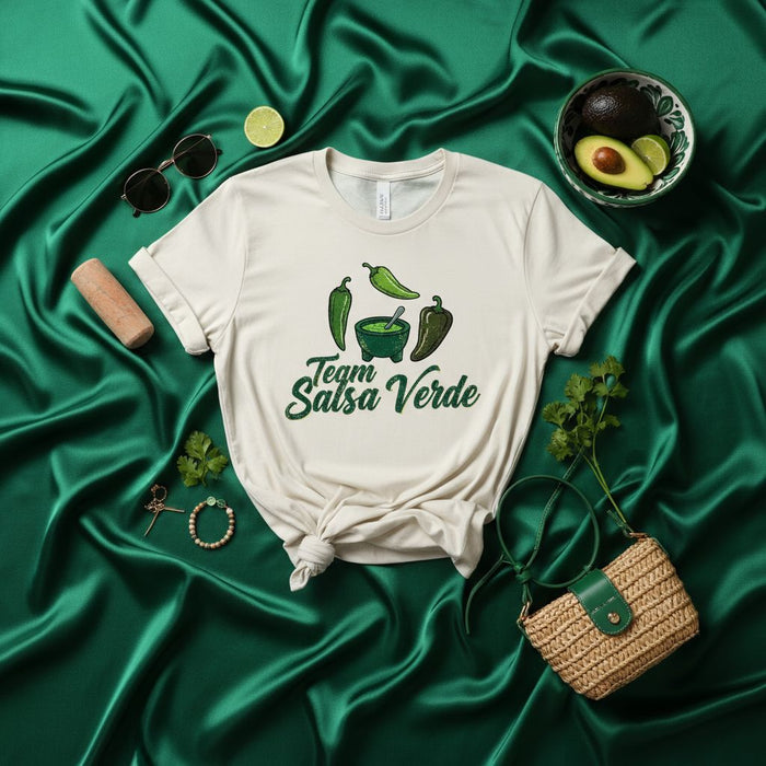Team Salsa Verde Shirt, Mexican Food Lover Gift, Spicy Pepper T-Shirt, Cinco de Mayo Apparel, Guacamole and Chile Verde Fan Tee, Unisex Graphic Top for Cooking and Fiesta