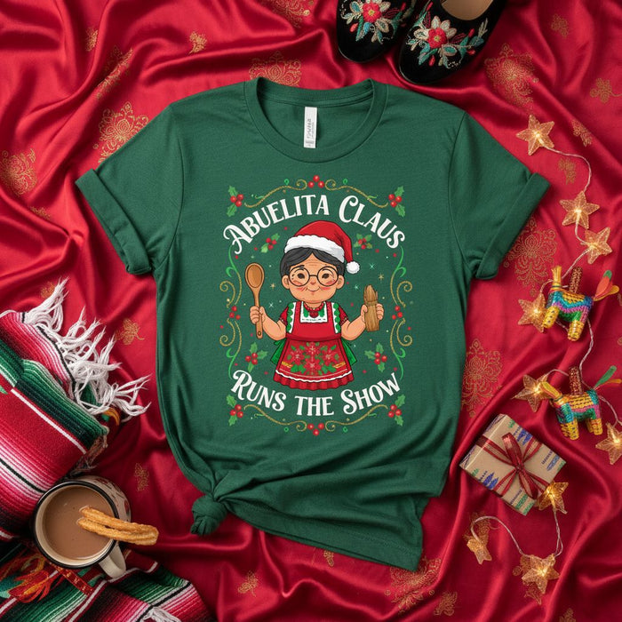 Camiseta Abuelita Claus, Abuela Latina Navideña, Camiseta Familiar a Juego, Regalo Festivo para Abuela Hispana