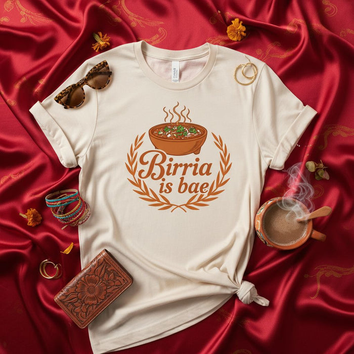 Birria is bae Birria T-Shirt, Mexican Food Shirt, Consommé, Birria de Res, Birria Taco Lover Gift, Comida Mexicana, Unisex Hispanic Culture Tee, Funny Foodie Graphic Shirt, Comfort Colors Style Shirt, Spicy Stew Top